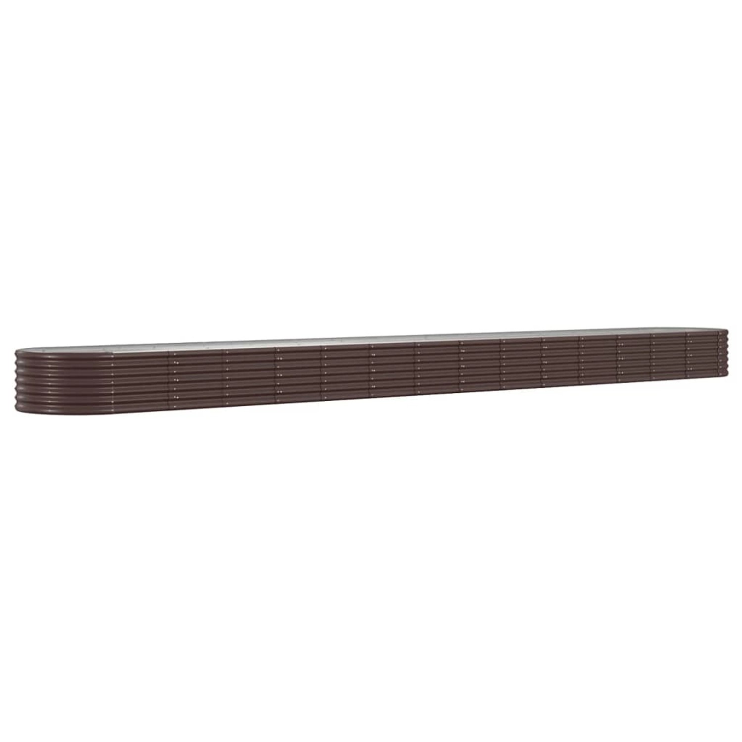 furnicato Hochbeet Pulverbeschichteter Stahl 620x80x36 cm Braun