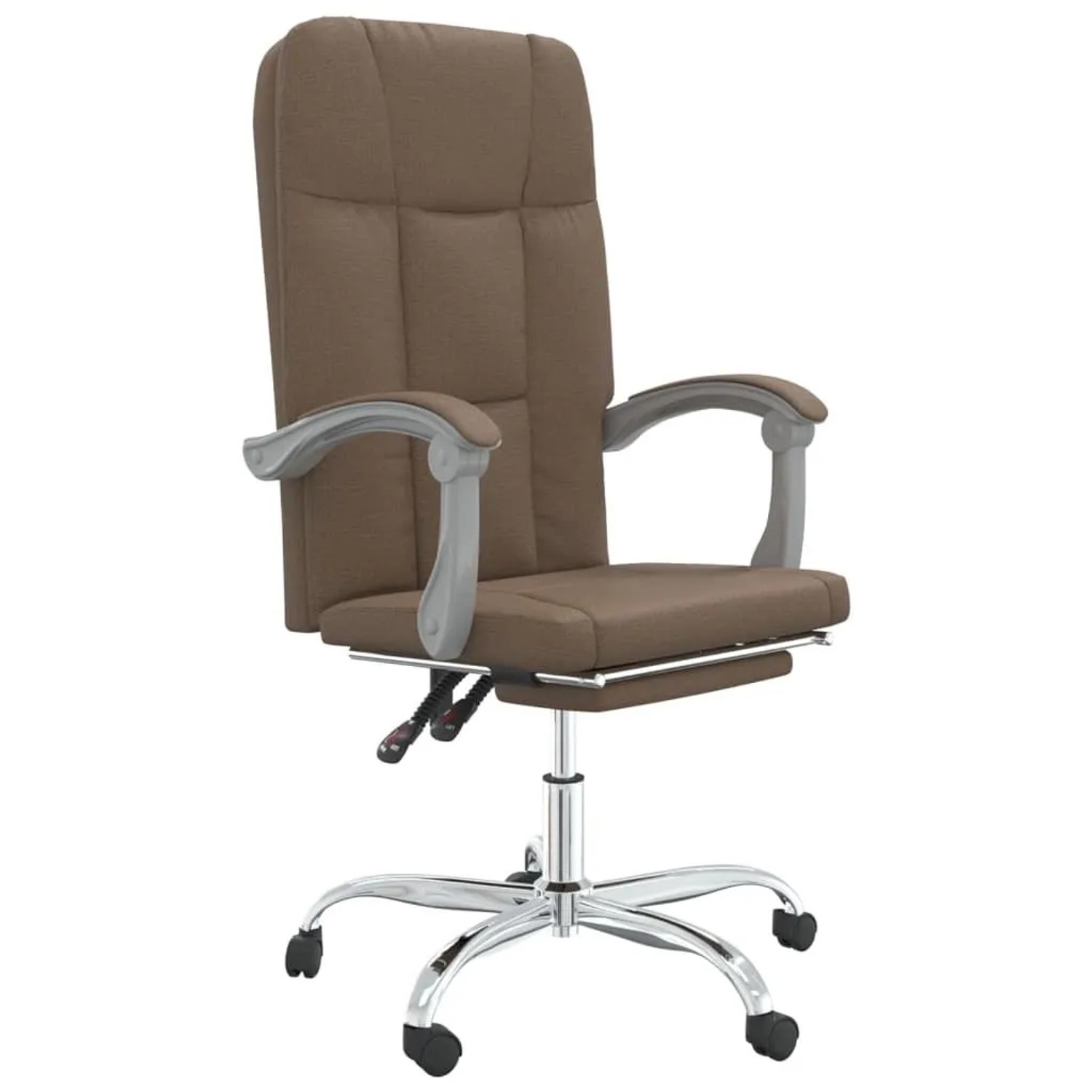 vidaXL Bürostuhl mit Liegefunktion Braun Stoff 349636