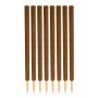 8 braune Kokos-Pflanzstäbe, 110cm, mit spitzem Holzende. Ideale Rankhilfe für Monstera und Zimmerpflanzen.