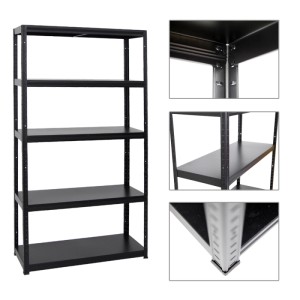 PROREGAL Schwerlastregal Steel Eagle, 4er Set, schwarz, 180x100x40 cm, Fachlast 130 kg.