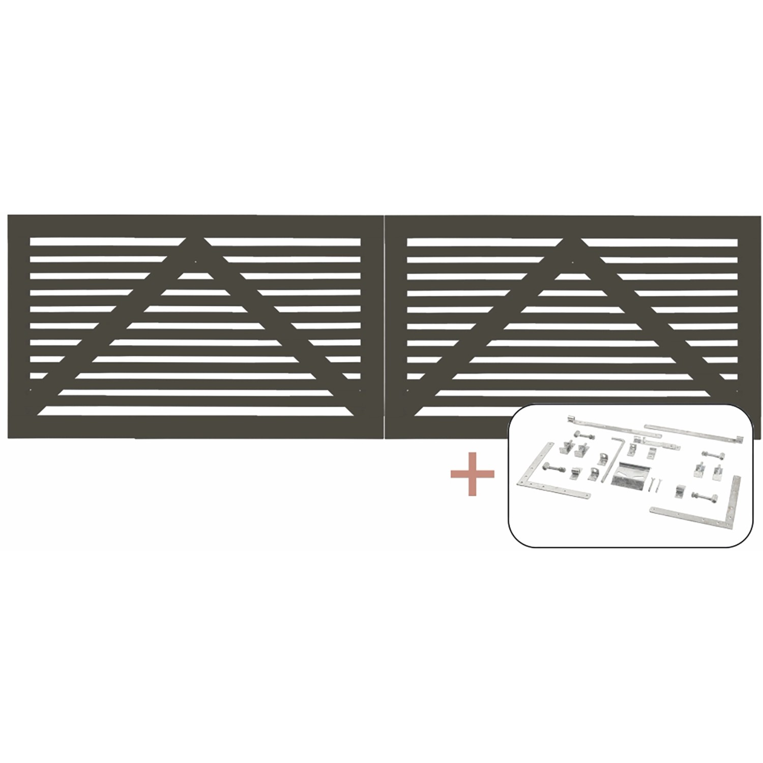 Doppeltor Tokyo Nadelholz Umbragrau 300 cm x 90 cm günstig online kaufen