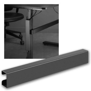 myWall magnetischer Kabelkanal, 35 cm, schwarz, zur Kabelorganisation am Schreibtisch.