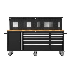 Galaflor Mobile Werkbank mit Lochwand und Arbeitsplatte 214 cm