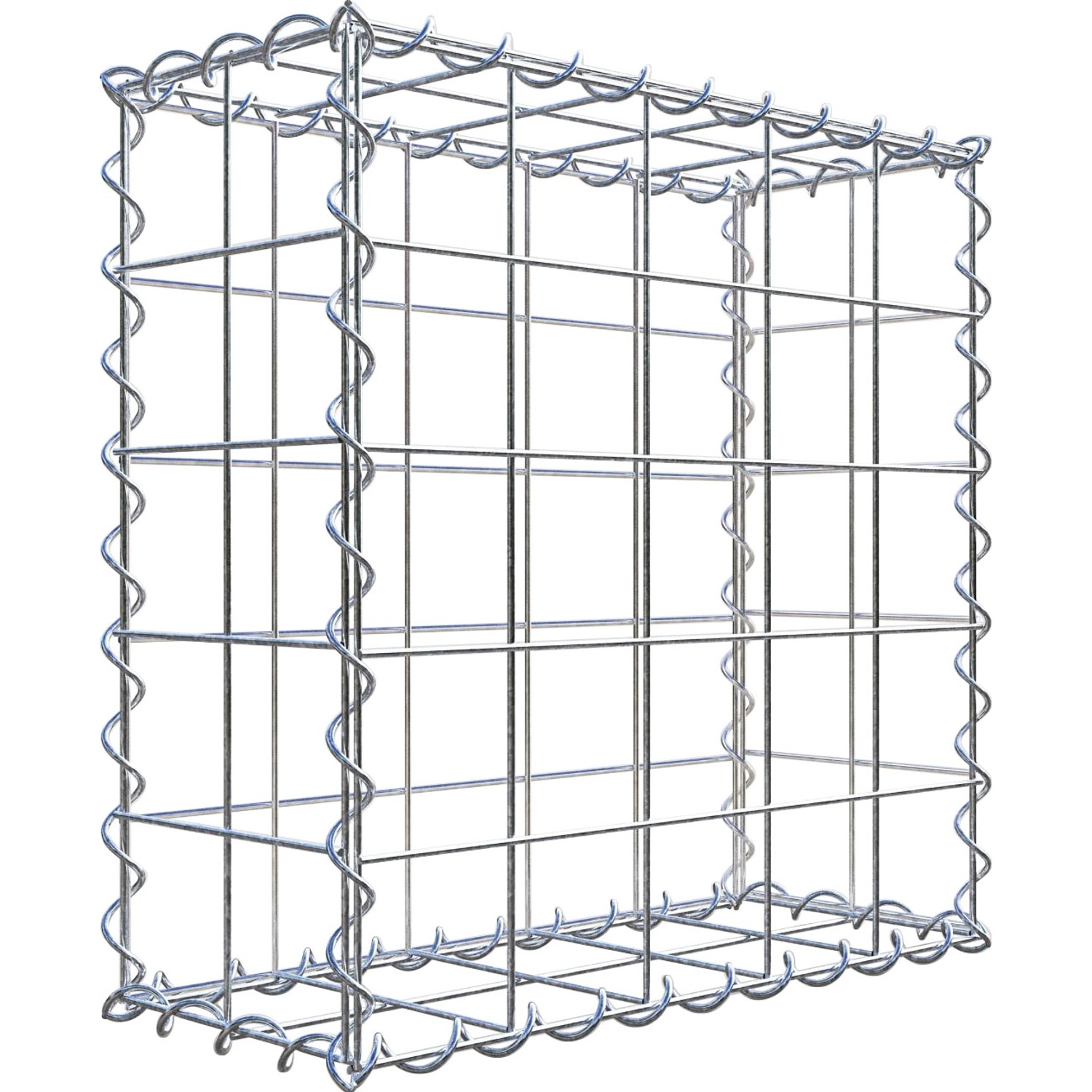 Gabiona Gabione 50 cm x 50 cm x 20 cm mit Maschenweite 10 cm x 10 cm