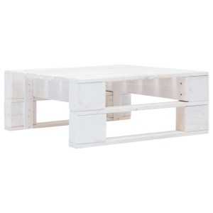 vidaXL 4-Tlg Paletten-Lounge-Set Weiß Imprägniertes Kiefernholz 3066787
