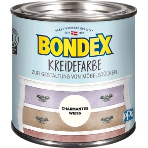 Dose Bondex Kreidefarbe Charmantes Weiß, 500ml, für Shabby-Chic Möbelgestaltung.