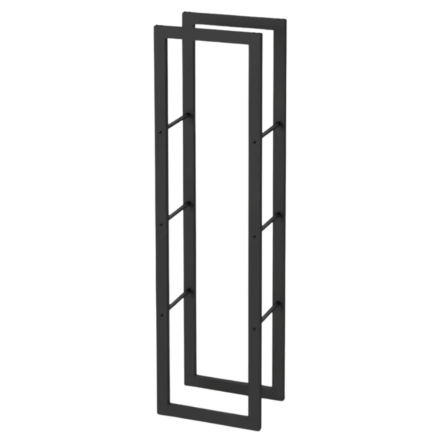 DELUKE Kaminholzregal Innen Metall KEOP Schwarz 45x30x170cm Brennholzregal Feuerholzregal Kaminholzhalter Holzständer Ho...