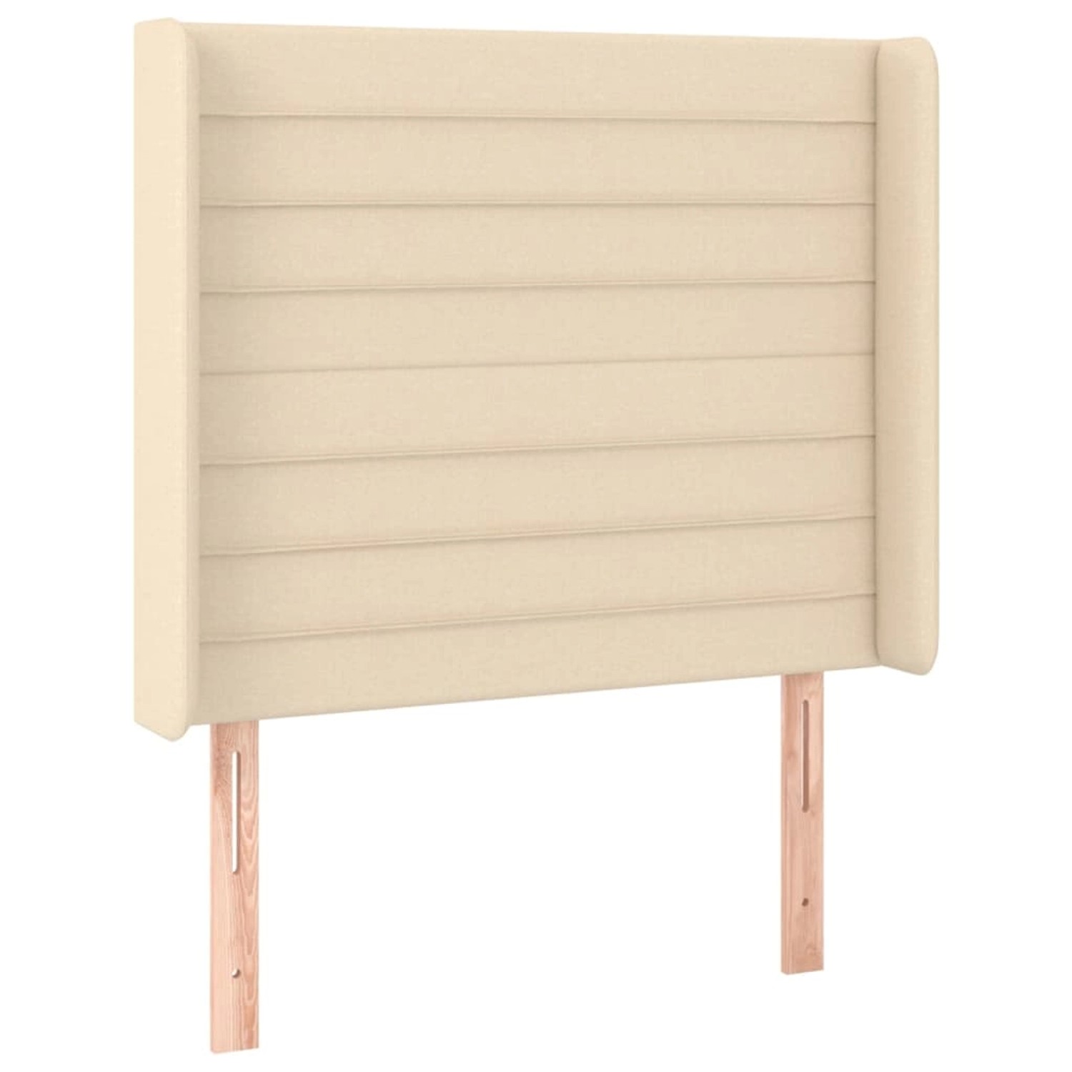 vidaXL LED Kopfteil Creme 93x16x118/128 cm Stoff 3124175