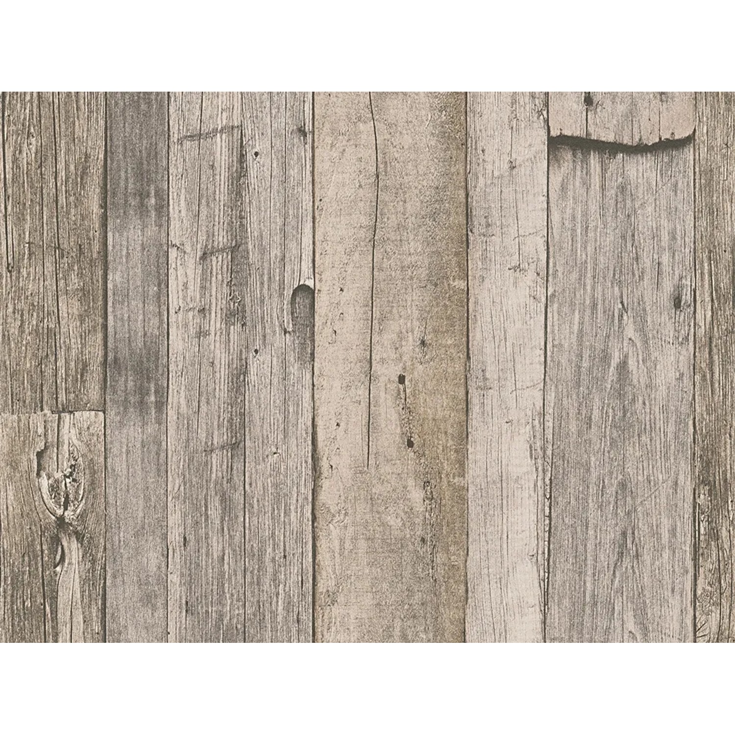 Livingwalls Vliestapete, Dekora Natur, in Vintage Holzoptik, grau