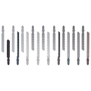 LUX Stichsägeblatt-Set, 18-teilig, T-Schaft für Holz, Metall, Fliesen & Keramik.