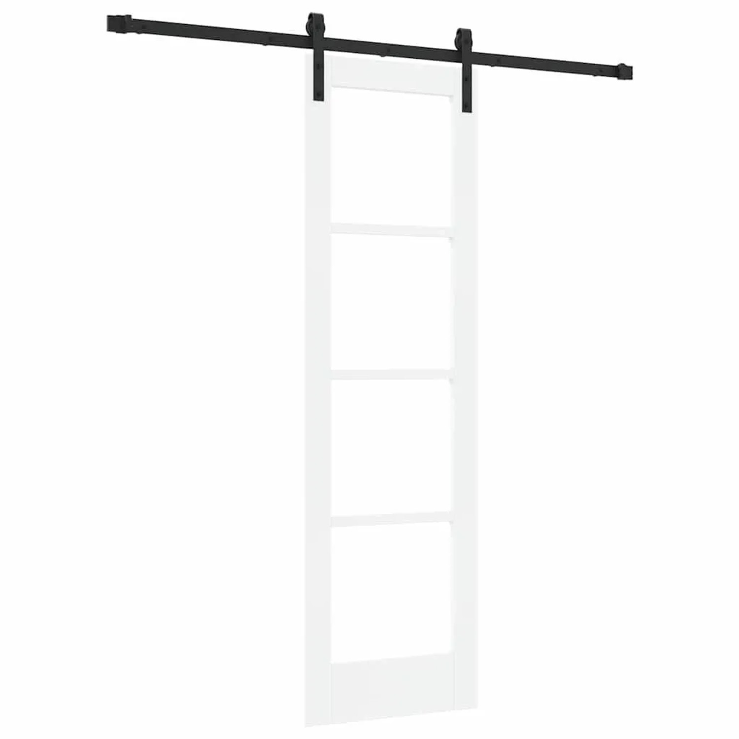vidaXL Schiebetür ORKDAL Weiß und Schwarz 61 x 198,5 cm 3331818