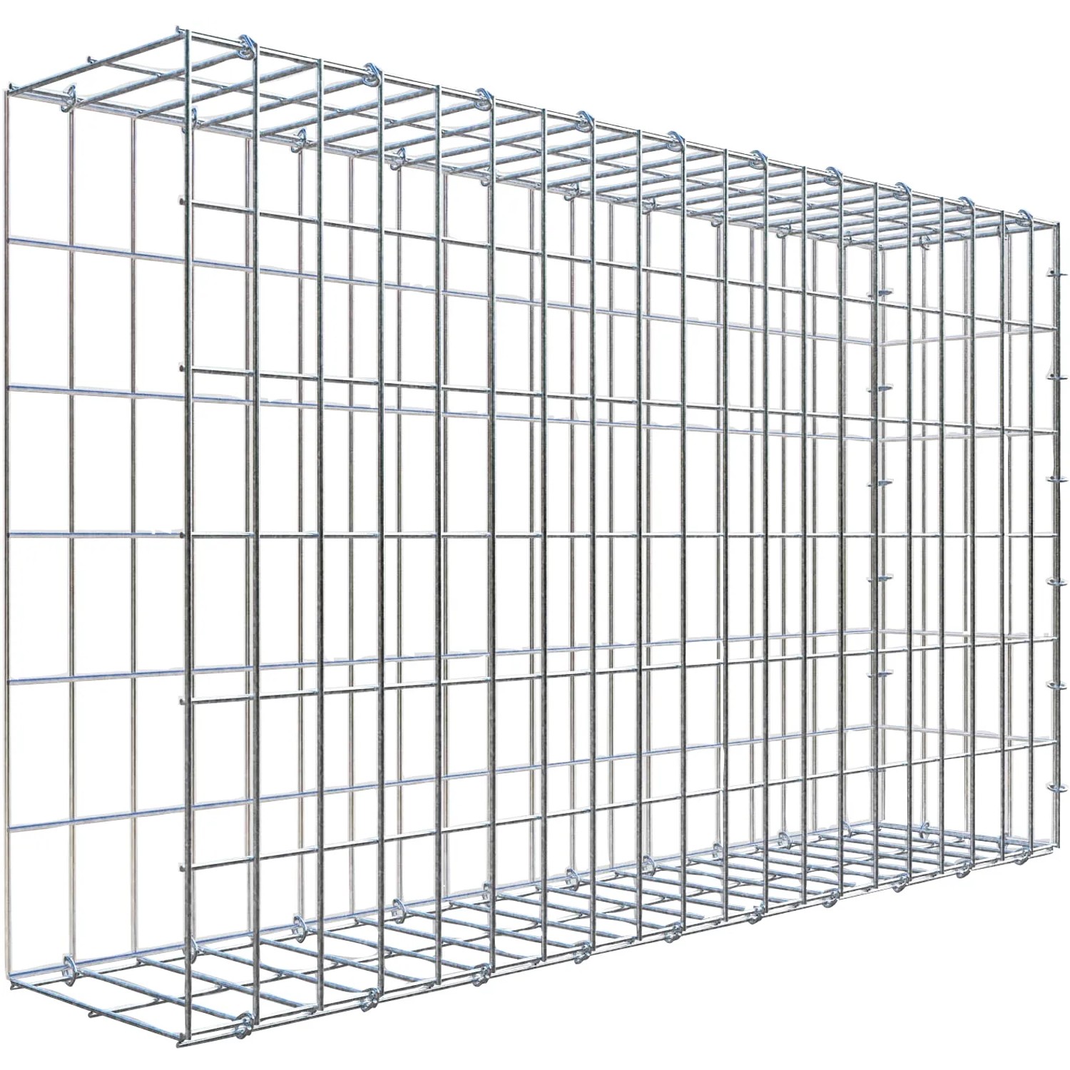 Gabiona C-Ring-Gabione-Anbaukorb Typ 2 60 x 100 x 20 cm Maschenw 5 x 10 cm