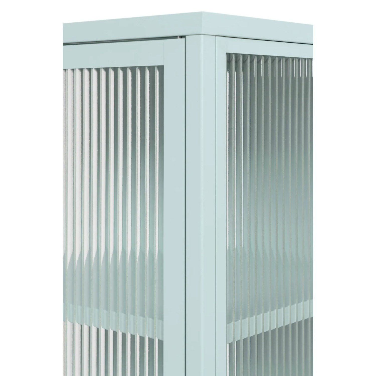 Furn.Design Vitrine Metall Mintgrün 40 x 102 cm 1-türig 3 Fächer Maram_5