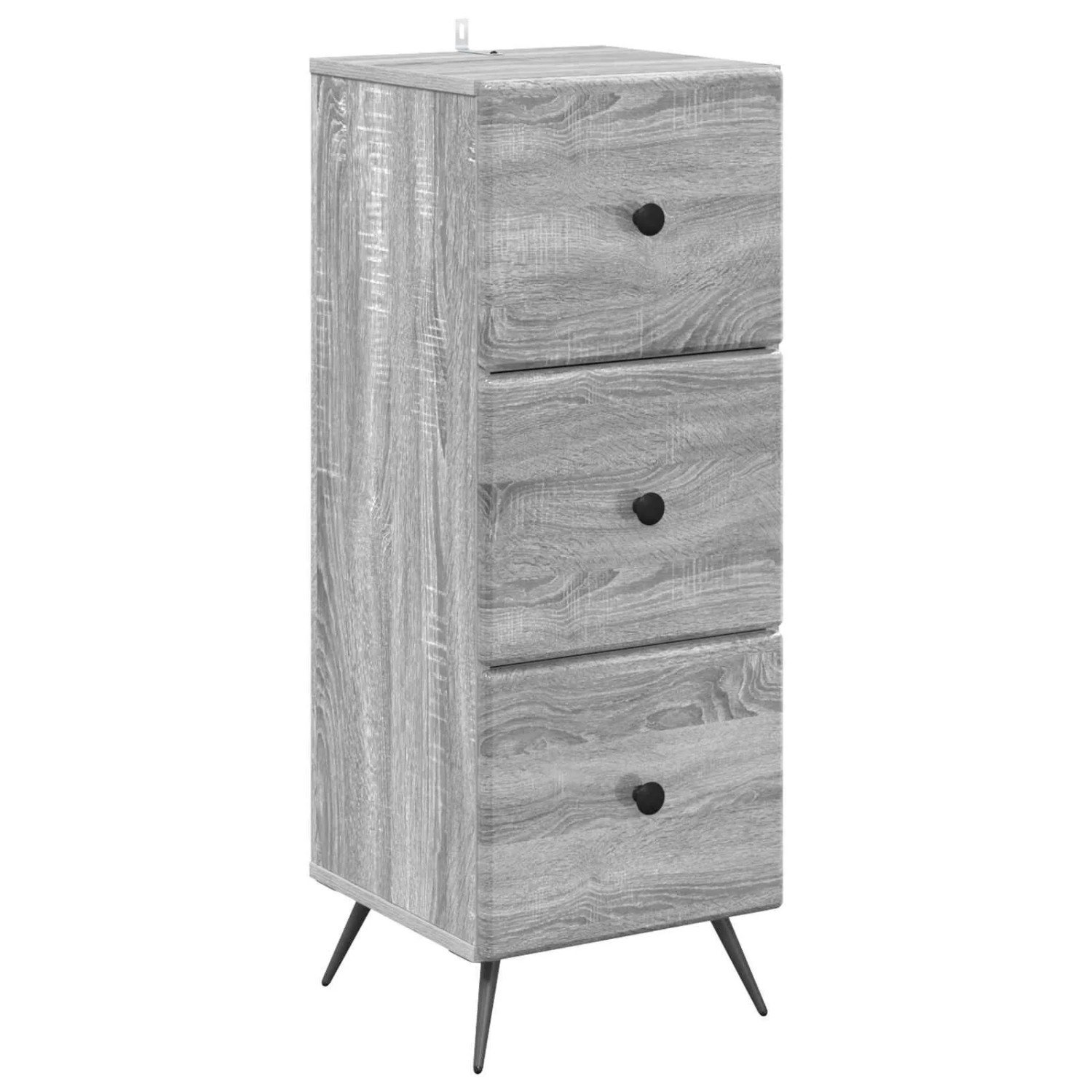 vidaXL Schubladenschrank Graues Sonoma 33 x 34,5 x 90 cm Holzwerkstoff 895541