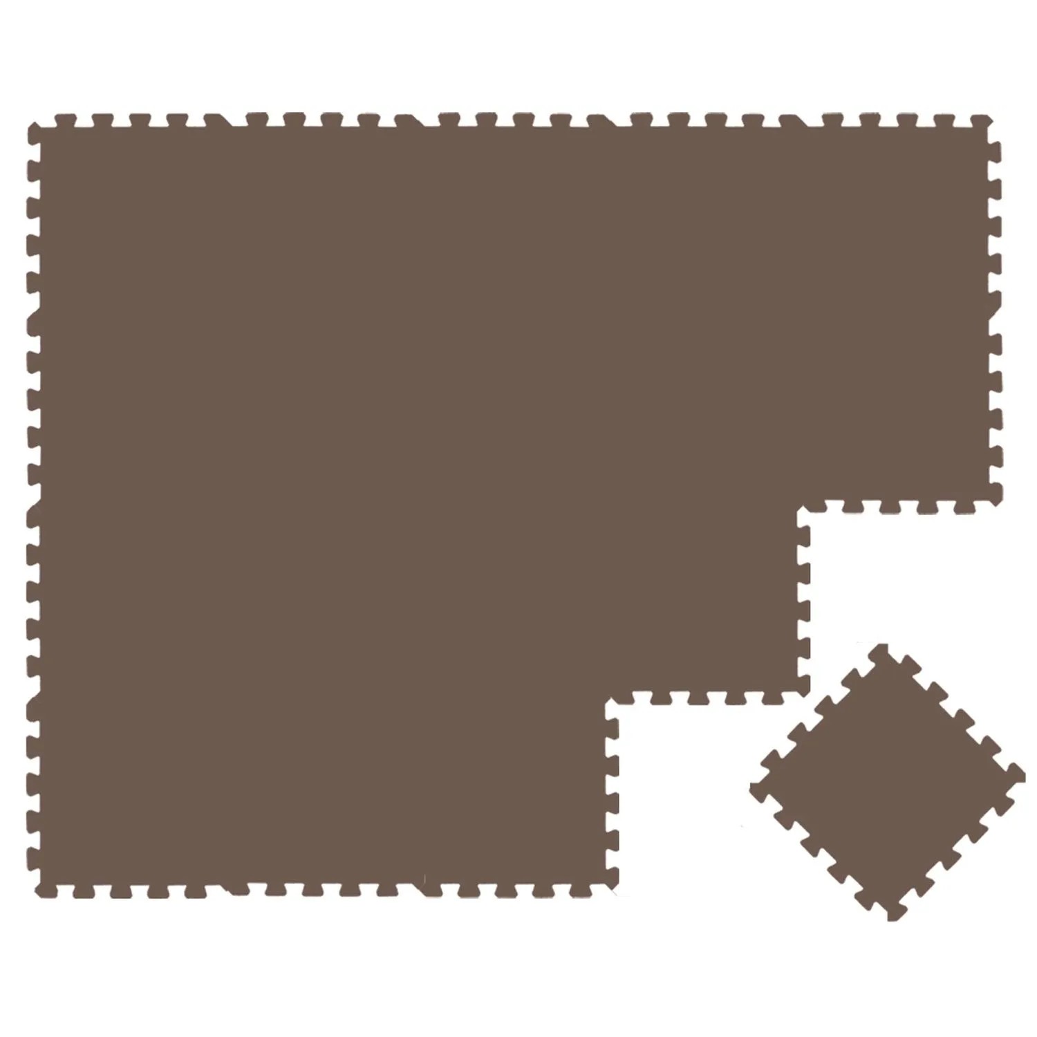 LittleTom Baby & Kinder Puzzlematte 30 x 30 cm 18 Teile Braun