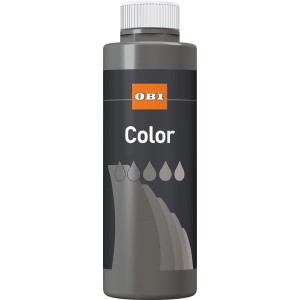 OBI Color Voll- und Abtönfarbe Anthrazit, matte Dispersionsfarbe im 500 ml Gebinde.
