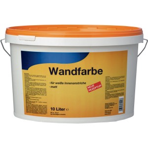 Eimer CMI Wandfarbe Weiß matt, 10 l für Innenräume. Matte, weiße Dispersionsfarbe.