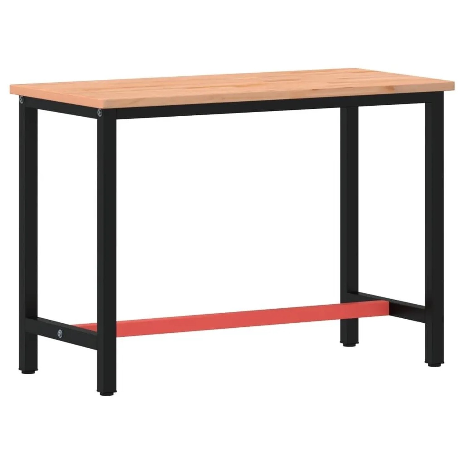vidaXL Werkbank 115x55x81,5 cm Massivholz Buche und Metall 3188904