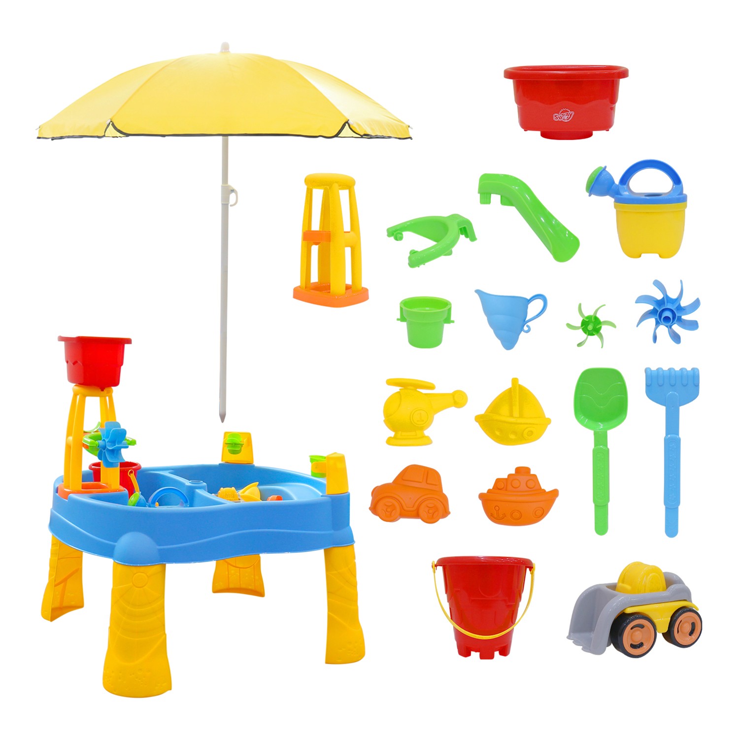 Sunny Aqua Explorer Sand- und Wasserspieltisch Gelb-Blau