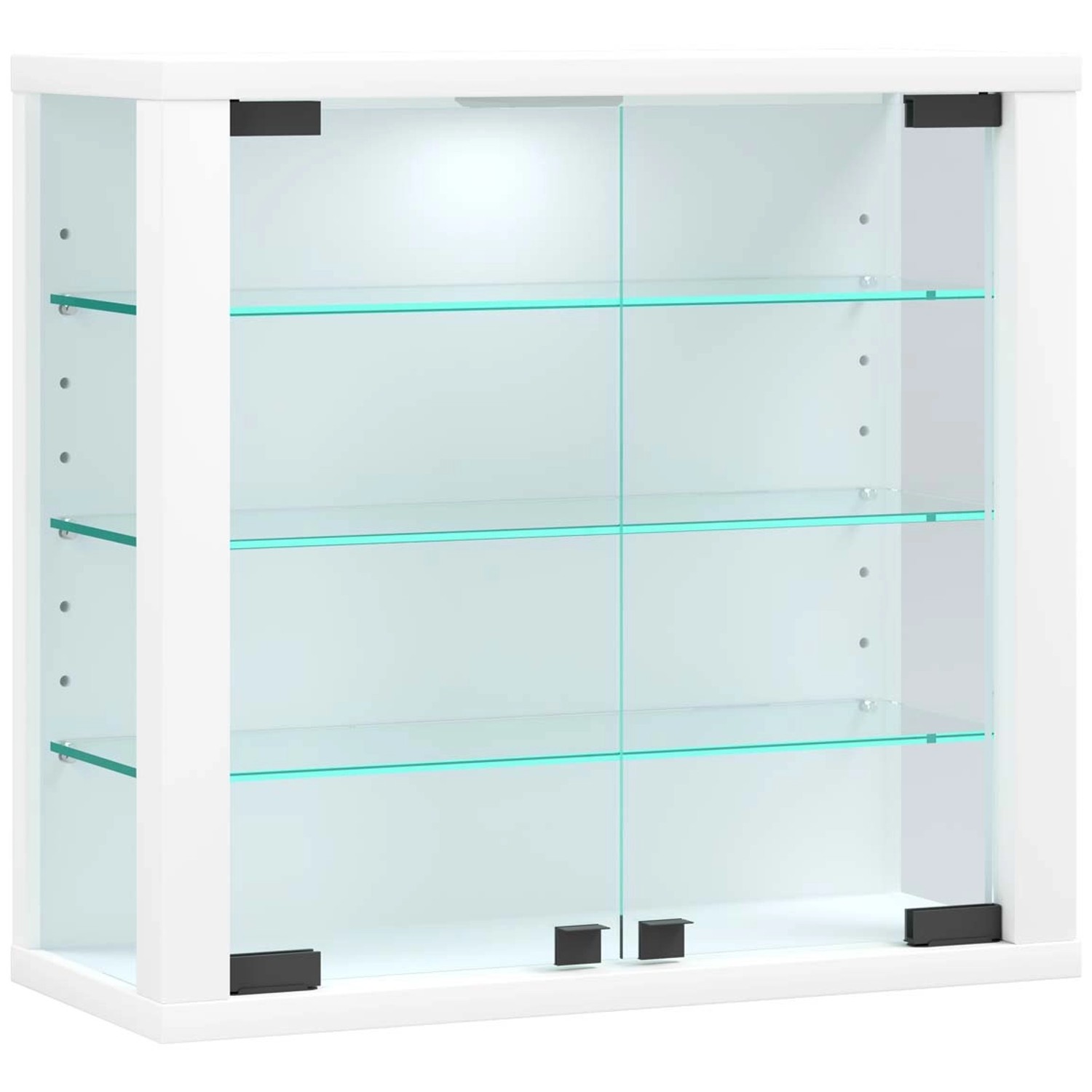ebuy24 VitrosaS Vitrinenschrank Wandhängend 2 Glastüren Weiß günstig online kaufen