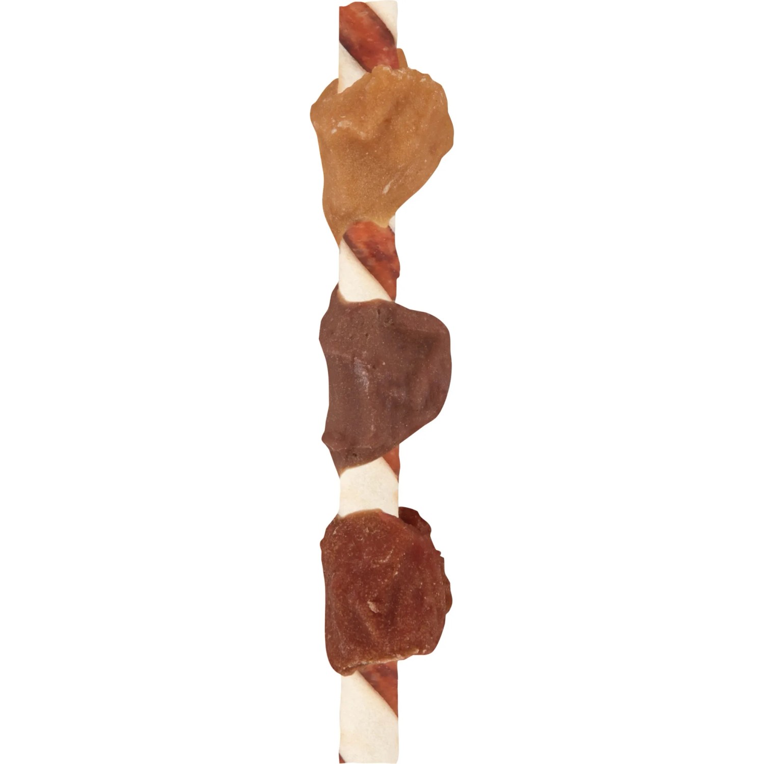 8in1 Triple Flavour Skewer: Hunde-Snack mit Hühnchen, Ente und Leber umwickelt mit Rinderhaut.