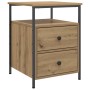 vidaXL Nachttisch Artisan-Eiche 44x45x60 cm Holzwerkstoff 857256