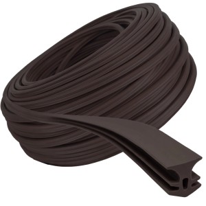Braunes NYVI Fugendichtband NYVIFix, gerollt, mit T-Profil für 8-10,5 mm Fugen auf Terrasse & Balkon.