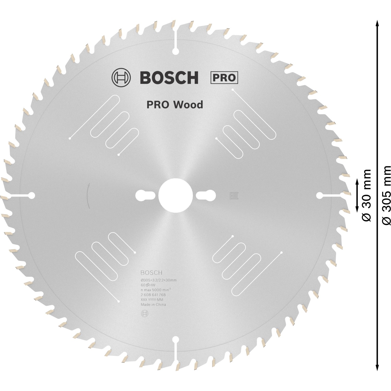 Bosch Kreissägeblatt Optiline Wood, Sägeblatt für präzise Holzschnitte.