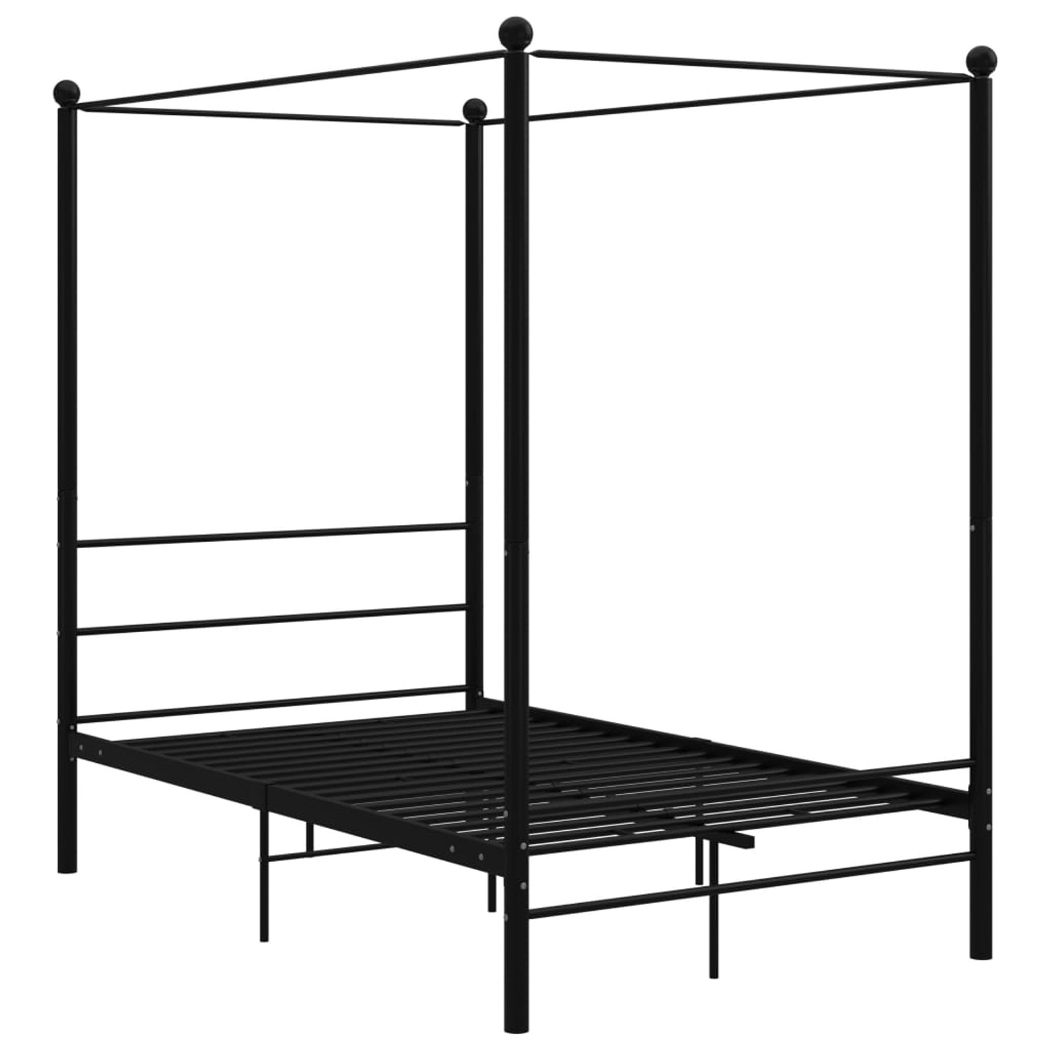 Himmelbett Schwarz Metall 140x200 Cm günstig online kaufen
