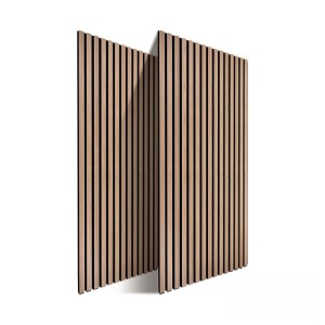 Relaxdays Akustikpaneele 2er Pack MDF Eiche Schallschluckend 120 cm x 60 cm x 2 cm 5,3 kg