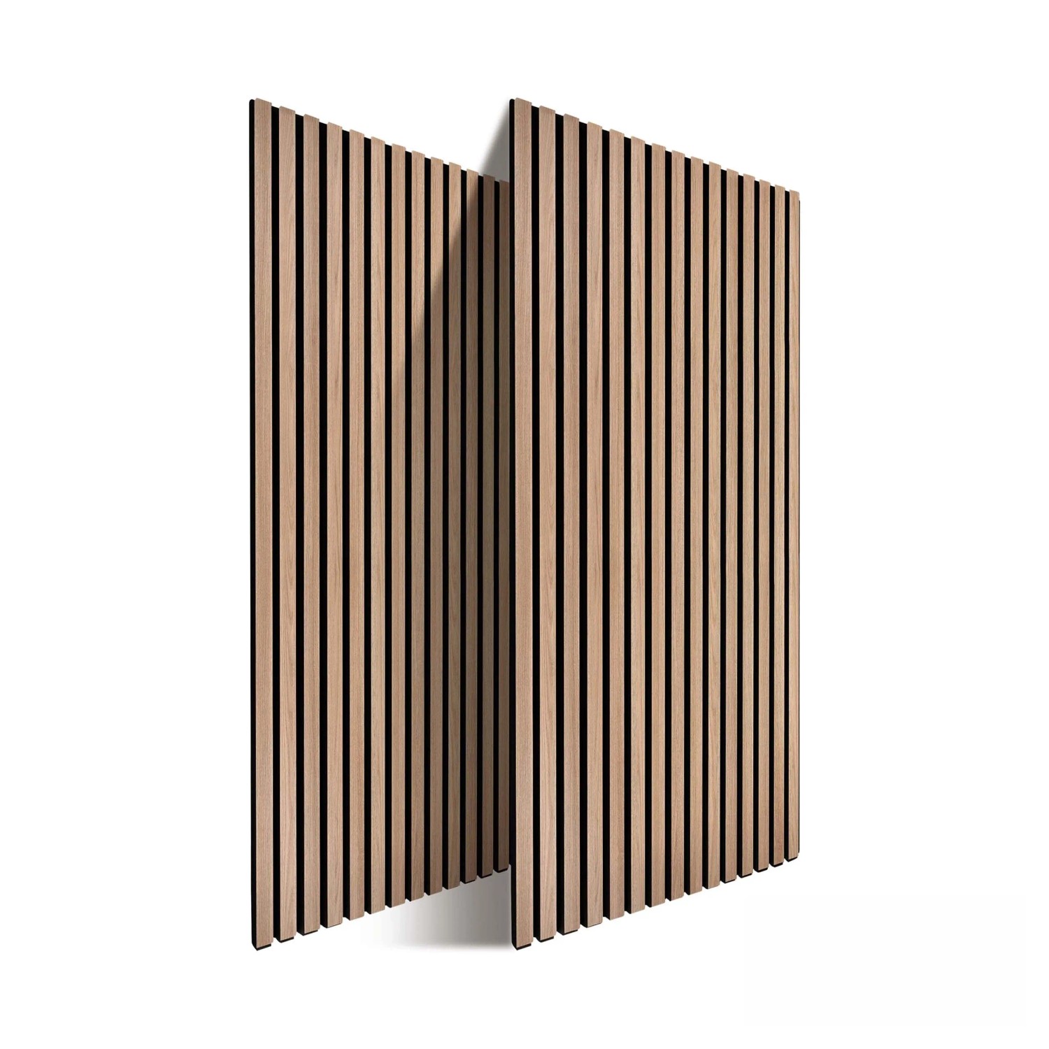 Relaxdays Akustikpaneele 2er Pack MDF Eiche Schallschluckend 120 cm x 60 cm x 2 cm 5,3 kg