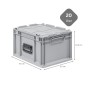 PROREGAL Spar Set 6 x Eurobox Nextgen Portable HxBxT 235 x 30 x 40 cm 20 Liter Eurobehälter Transportbox Transportbehälter Stapelbehälter_2