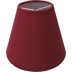 Roter Baumwoll Lampenschirm, 14 cm, für Kerzenlampen.