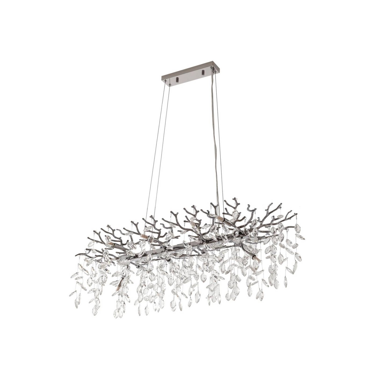 Lucande Pendelleuchte Bellora 10041719 Modern in Chrom aus Kristall 10-flam günstig online kaufen