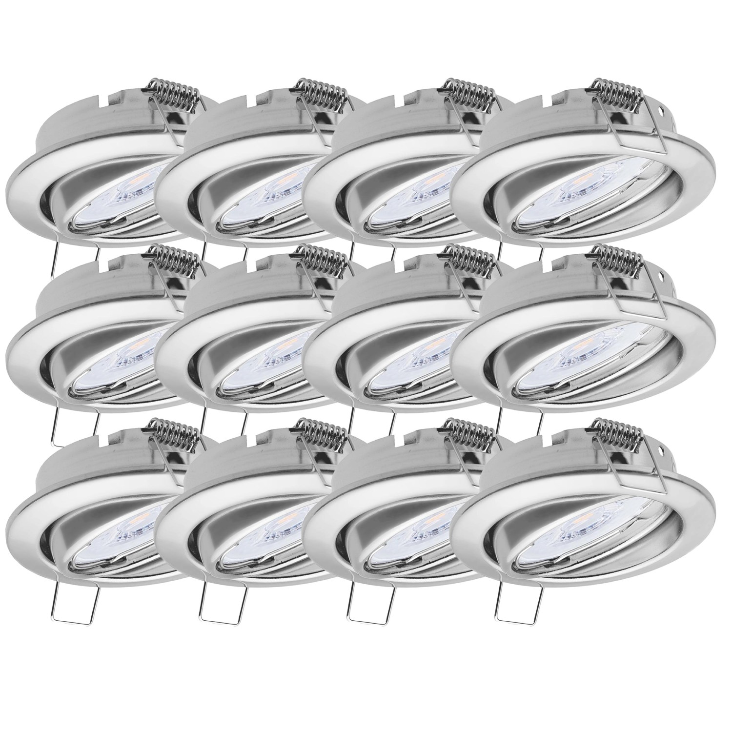 Oktaplex 12er Set Einbauspot Dijon Dimmbar inkl. LED Modul Neutralweiß 4,9W günstig online kaufen