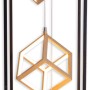 Näve LED-Stehleuchte Tripolis, 140 cm, mit drei goldfarbenen Leuchtwürfeln.