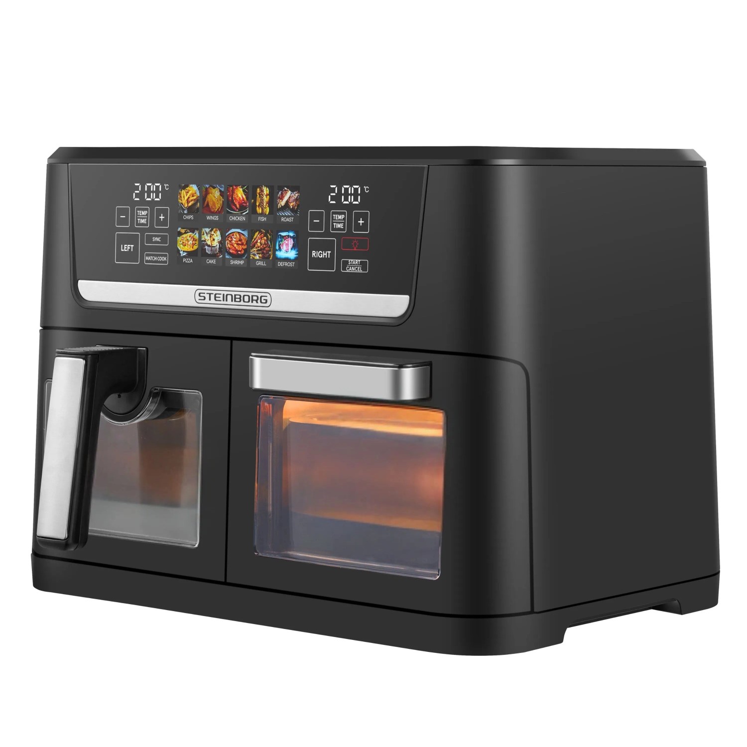 Steinborg SB-3170 Dual Heißluftfritteuse 6+8 Liter 1700 Watt