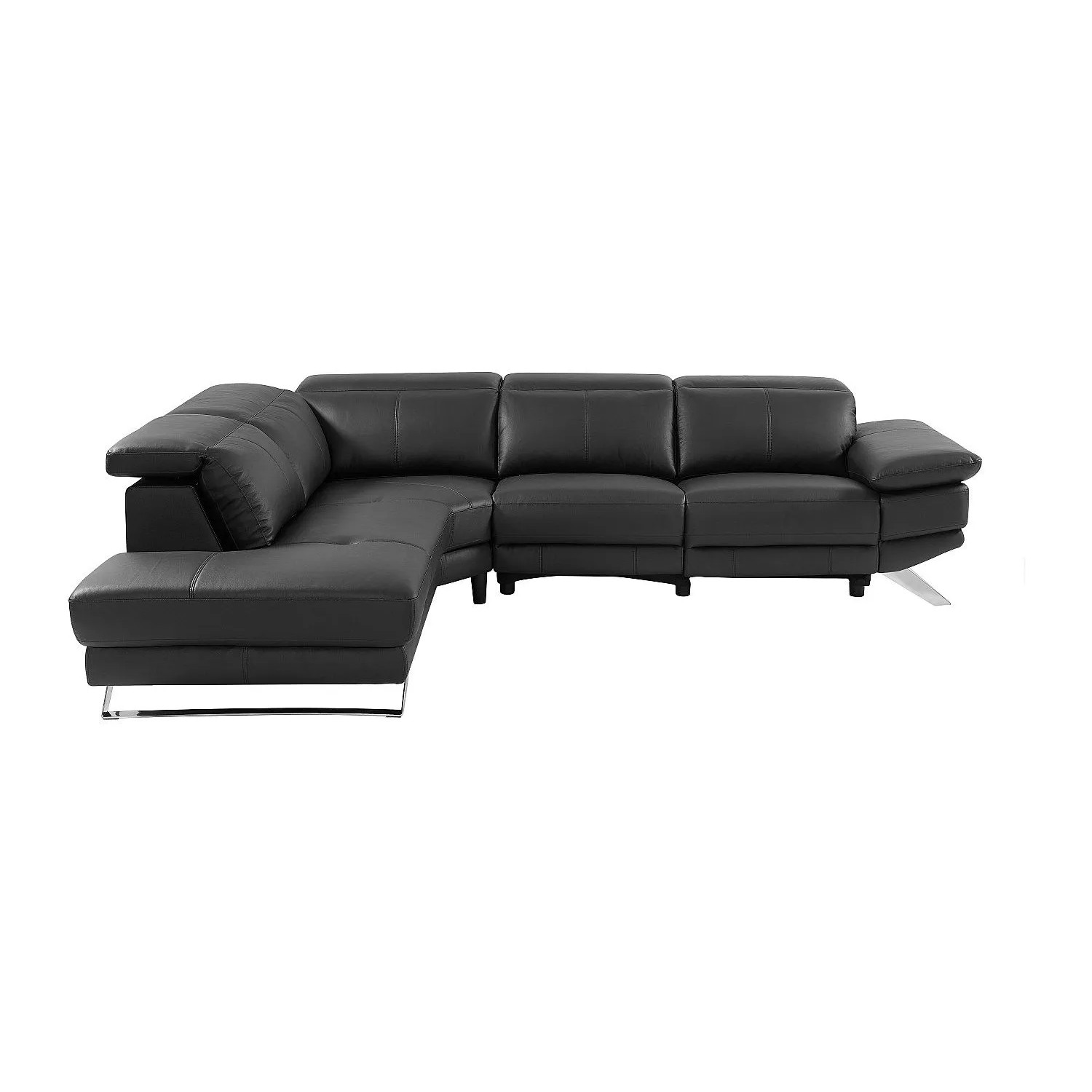Vente-unique Relaxsofa Puno Schwarz 299 cm