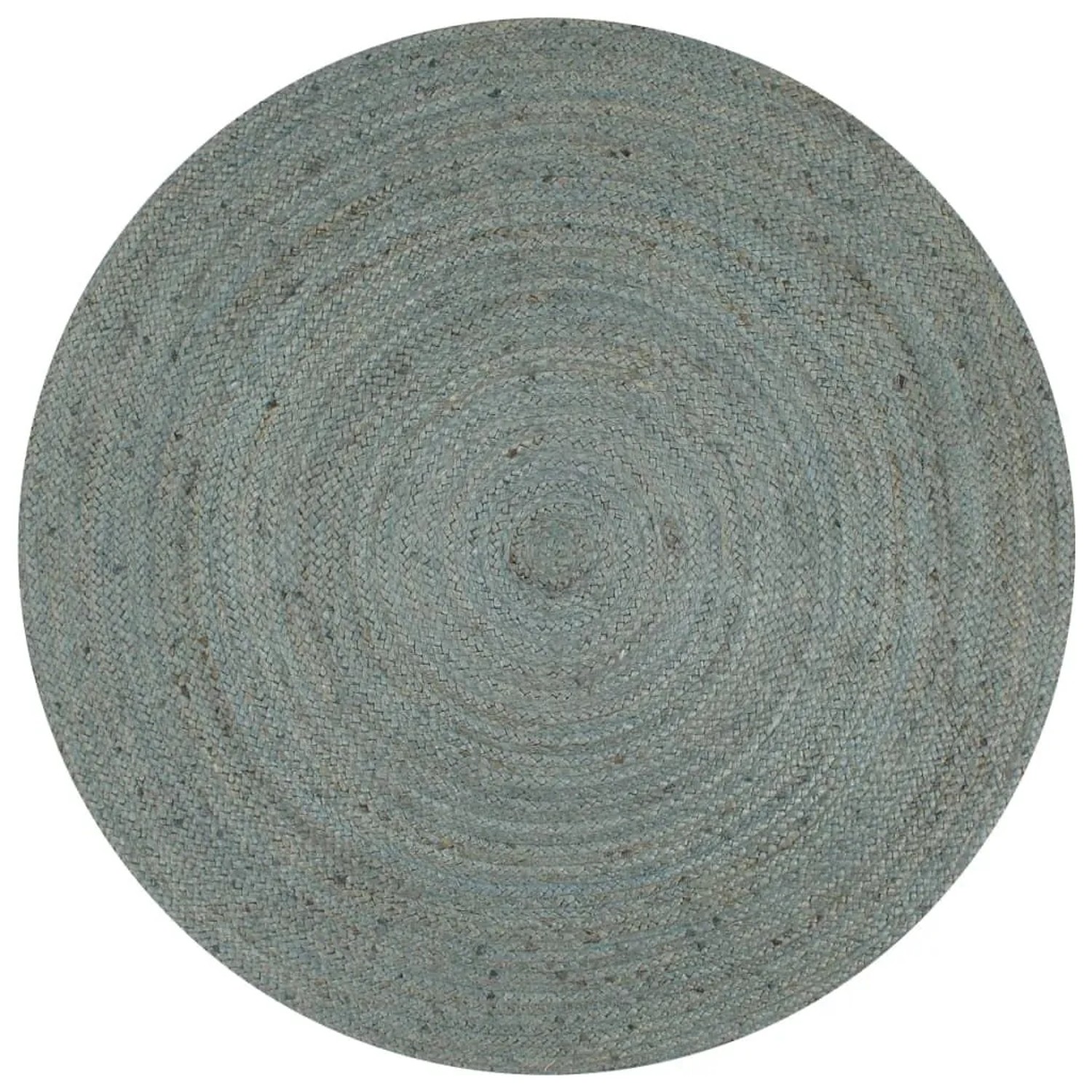 vidaXL Teppich Handgefertigt Jute Rund 150 cm Olivgrün 133670