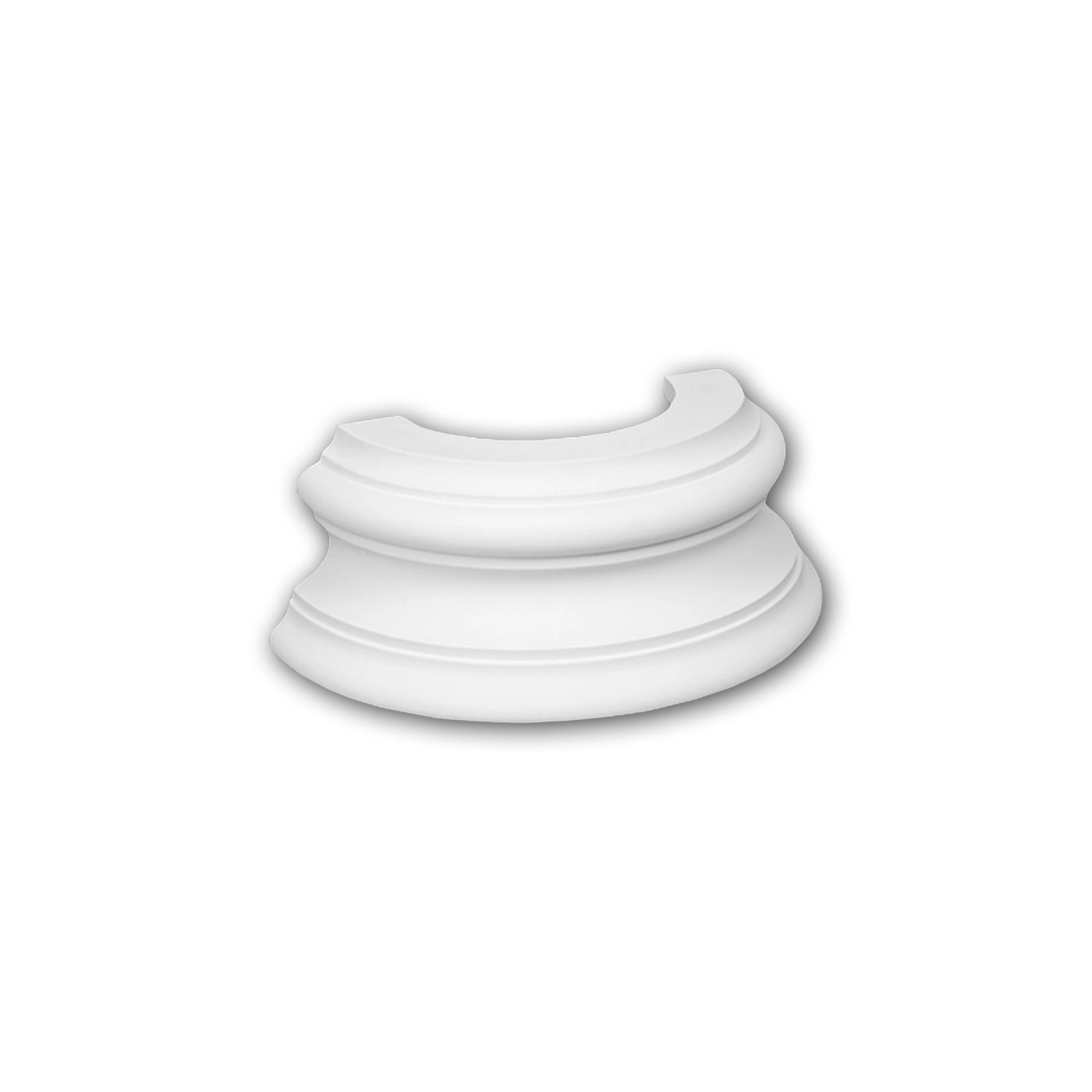 Thumbnail - PROFHOME 117400 Halbsäulen Sockel Säule Zierelement Stuckdekor 42,5 cm x 21,2 cm x 17 cm Weiß