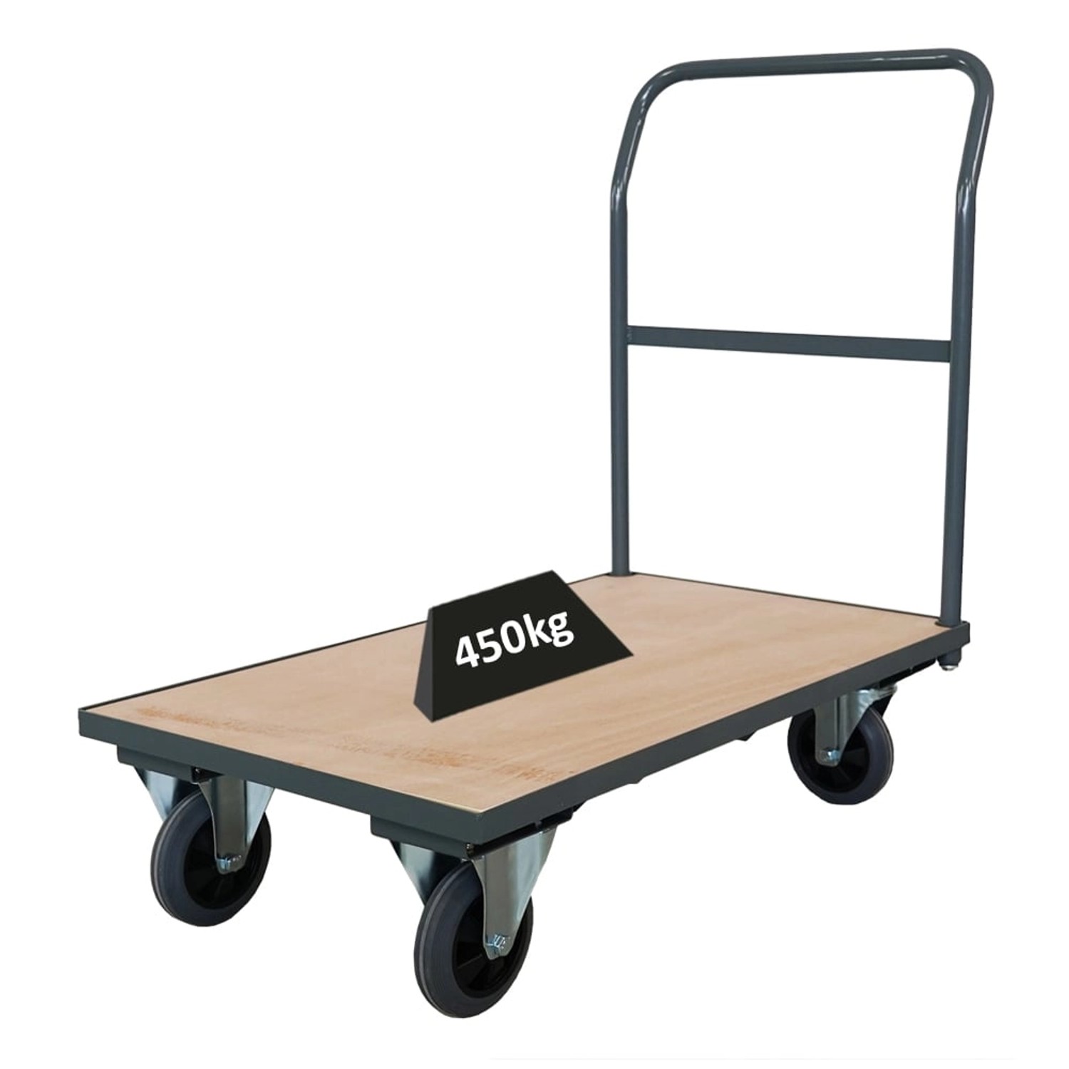 PROREGAL Profi Plattformwagen HxBxT 102x60x98cm Traglast 450kg Grau günstig online kaufen