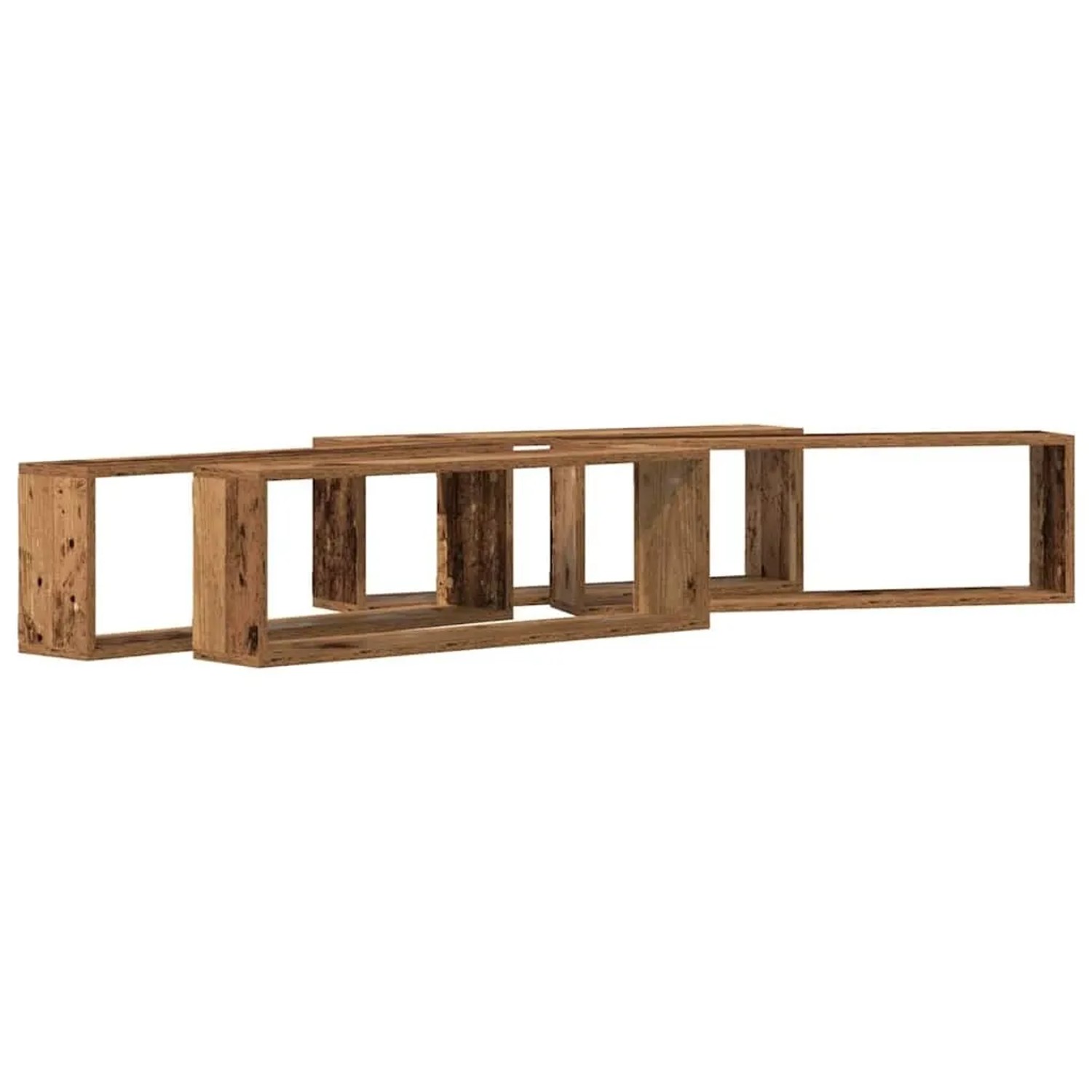 vidaXL Wandregale 4 Stk Altholz 80 x 15 x 26 cm Holzwerkstoff 862640