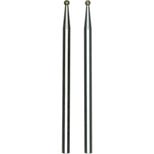 2 Proxxon Diamantschleifstifte, Kugelform, 1 mm, für Miniaturwerkzeuge.