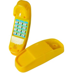 Gelbes Spieltelefon von Karibu für Spieltürme, Zubehör für Gartenspielgeräte.