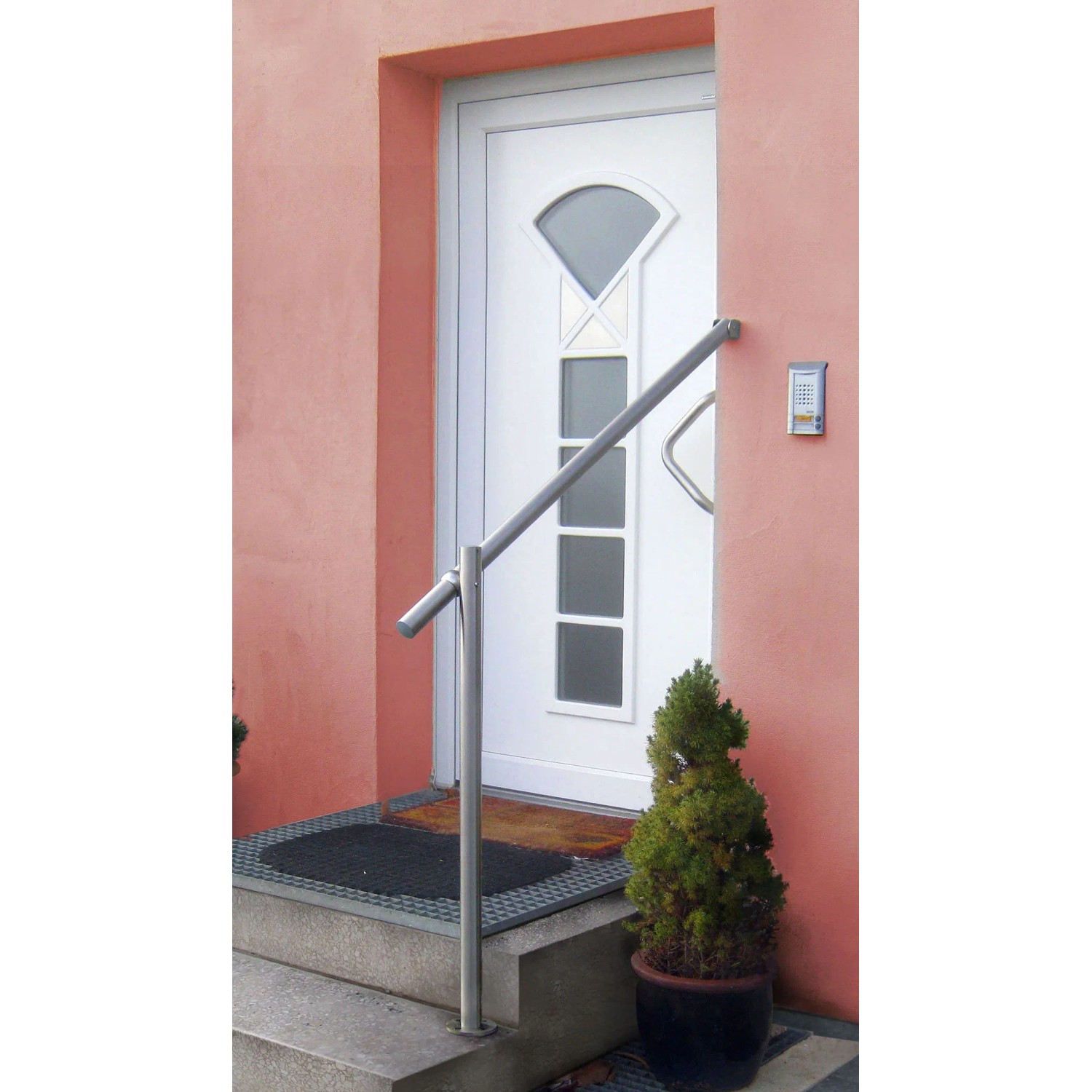 Treba Eingangsgeländer GE5 Edelstahl, Bodenmontage, 115 cm Länge.