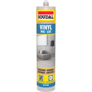 Soudal Vinyl- & PVC-Dichtstoff Kastanie, 290ml Kartusche für Bodenbeläge.