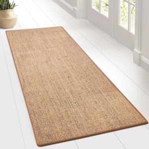 KARAT Sisal Teppichläufer Sylt, Kork, 80x400cm, für Innenbereiche. Naturfaser Teppichboden nach Maß.