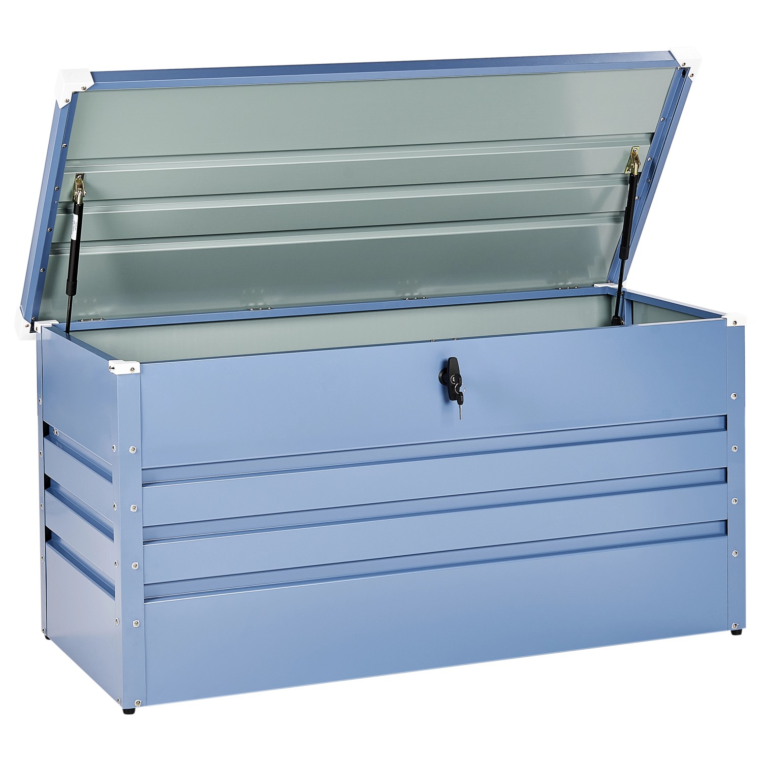 Beliani Truhe CEBROSA Blau 62x132x64