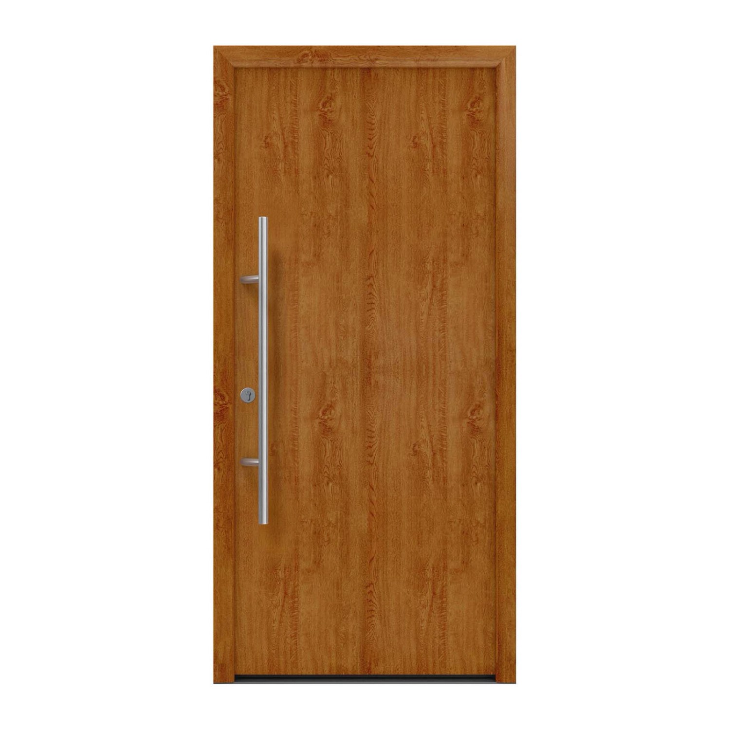 EcoStar Haustür Isopro Secur IPS 010 Golden Oak 110 cm x 210 cm DIN L günstig online kaufen
