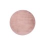 Runder, pinkfarbener Hochflor Teppich (120x120 cm) von payé.